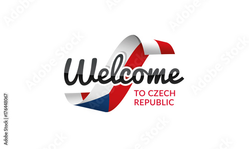 Welcome to Czech Republic flag sign logo icon