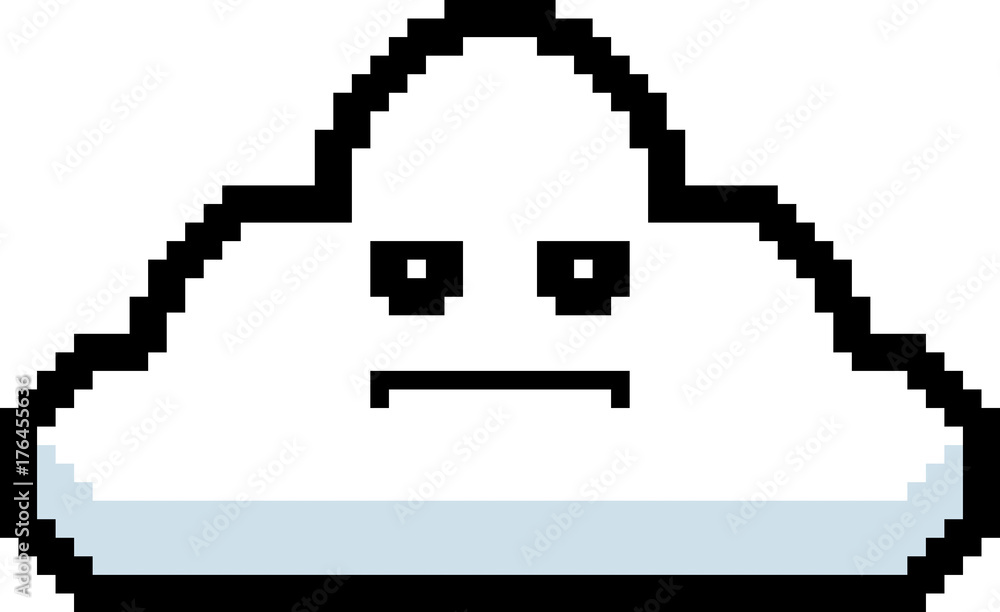 Serious 8-Bit Cartoon Cloud Serious 8-Bit Cartoon Cloud