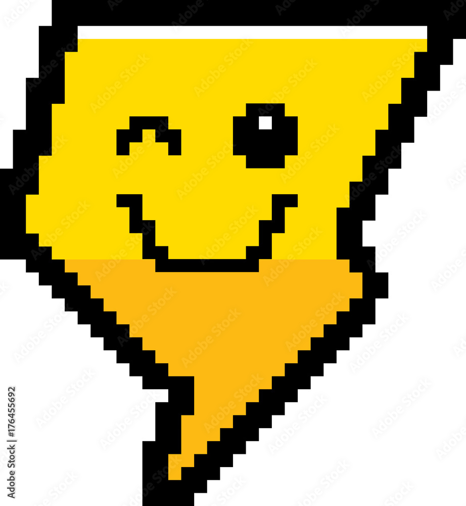 Winking 8-Bit Cartoon Lightning Winking 8-Bit Cartoon Lightning