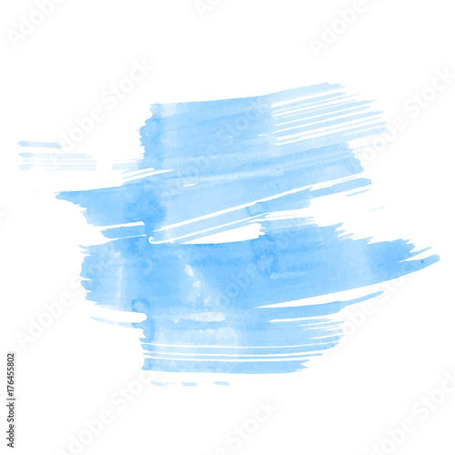 Vector hand drawn watercolor brush stain. Colorful painted stroke. Watercolor brushed background. © ozzichka