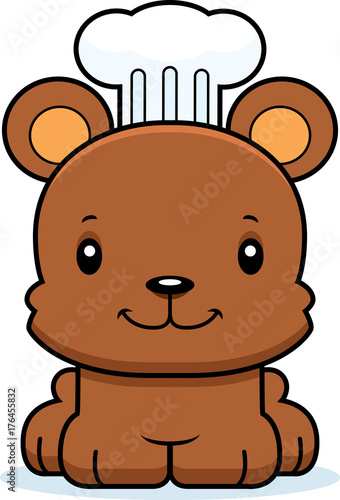 Cartoon Smiling Chef Bear