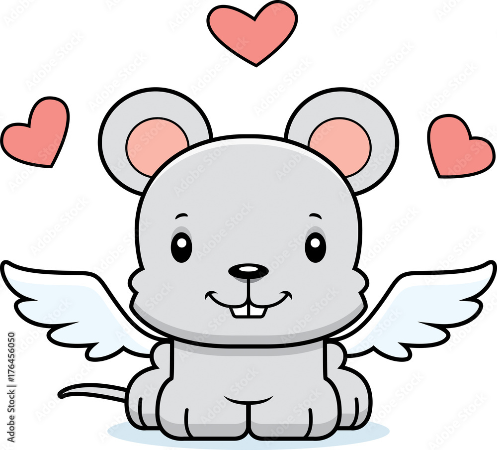 Cartoon Smiling Cupid Mouse Cartoon Smiling Cupid Mouse
