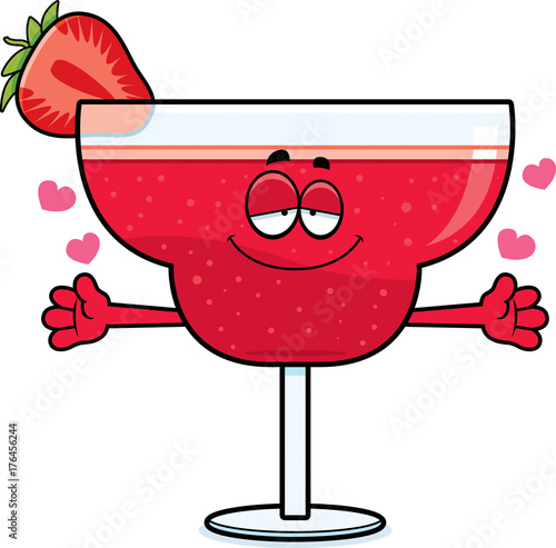 Cartoon Strawberry Daiquiri Hug