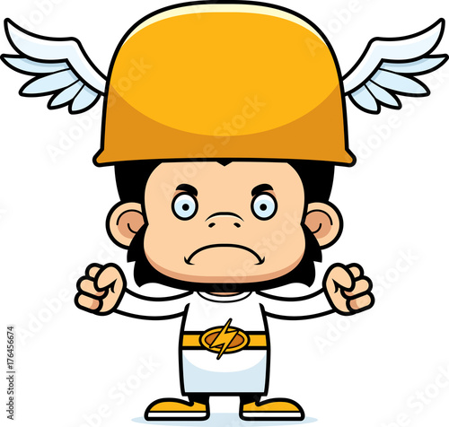 Cartoon Angry Hermes Chimpanzee