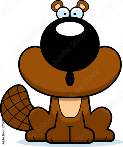 Surprised Cartoon Beaver