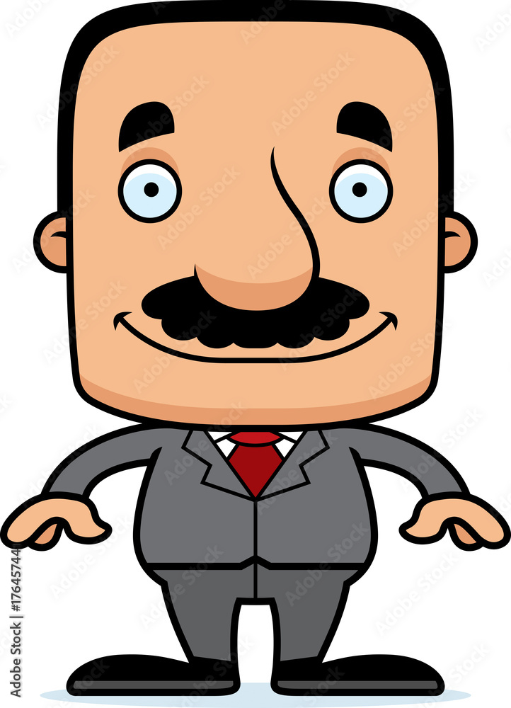 Cartoon Smiling Businessperson Man Cartoon Smiling Businessperson Man