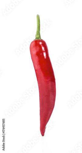 Red chilli isolated on white background