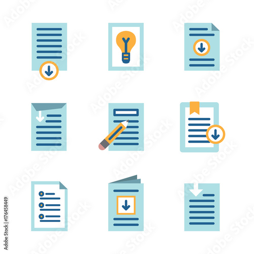 Whitepaper Download Icon Button Set
