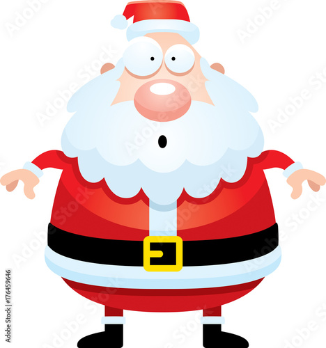 Surprised Cartoon Santa Claus