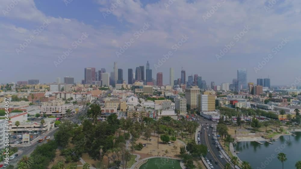 Downtown Los Angeles aerial, California Downtown Los Angeles aerial, California