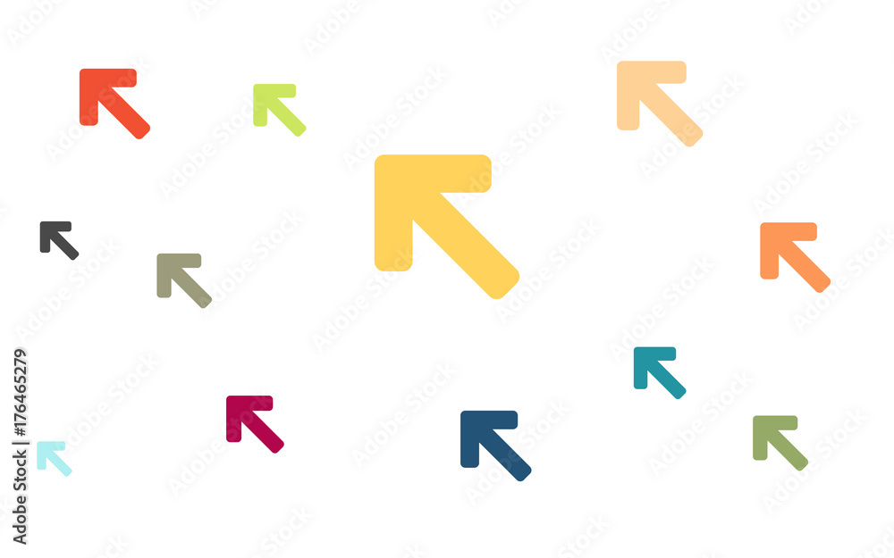 Viele bunte Pfeile - links oben Viele bunte Pfeile - links oben