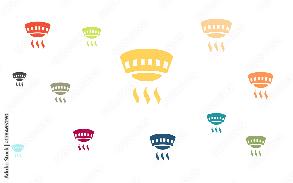 Viele bunte Feuermelder Viele bunte Feuermelder