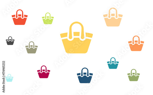 Viele bunte Handtaschen