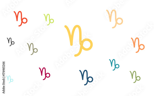 Viele bunte Sternzeichen - Steinbock