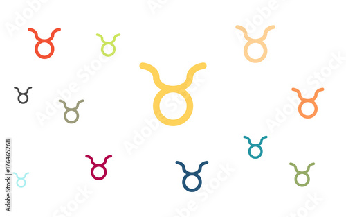 Viele bunte Sternzeichen - Stier
