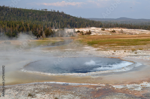 Biscuit basin Geyser in Yellow Stone