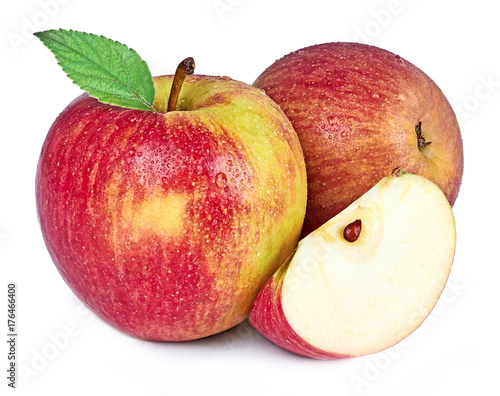 red apple isolated on white background