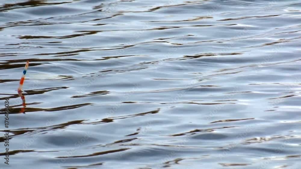 fishing gear abandoned in the water, float on the waves
