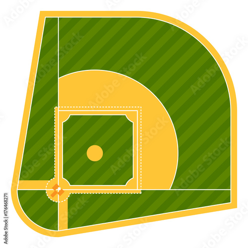 Cartoon baseball field batting vector design american game athlete sport league equipment