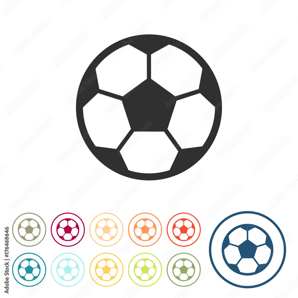 Obraz premium Runde Schaltflächen - Fußball