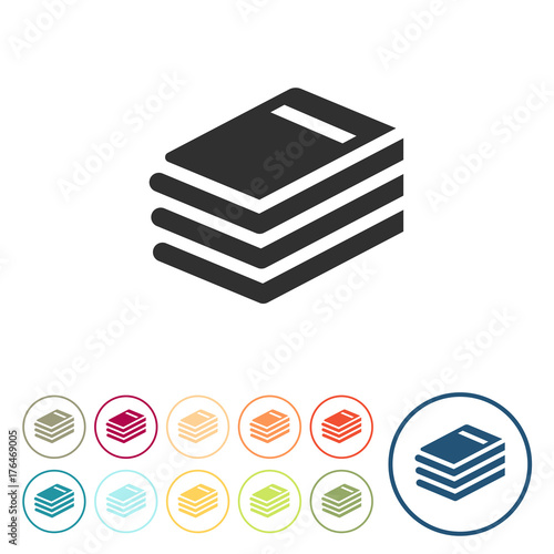 Runde Schaltflächen - Bücher