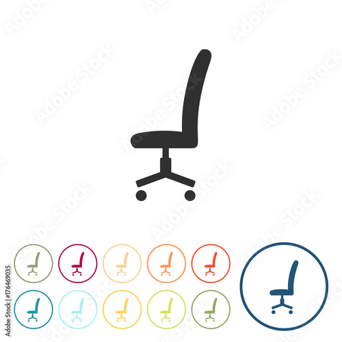 Runde Schaltflächen - Bürostuhl