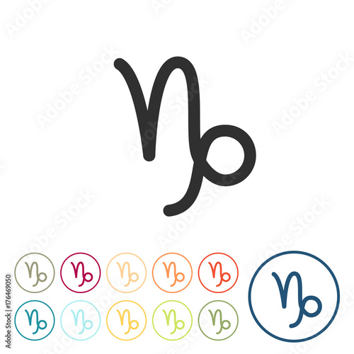Runde Schaltflächen - Steinbock - Tierkreiszeichen