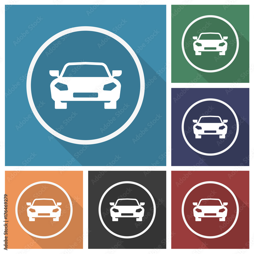 Obraz premium Button - Set - Schatten - Personnenwagen