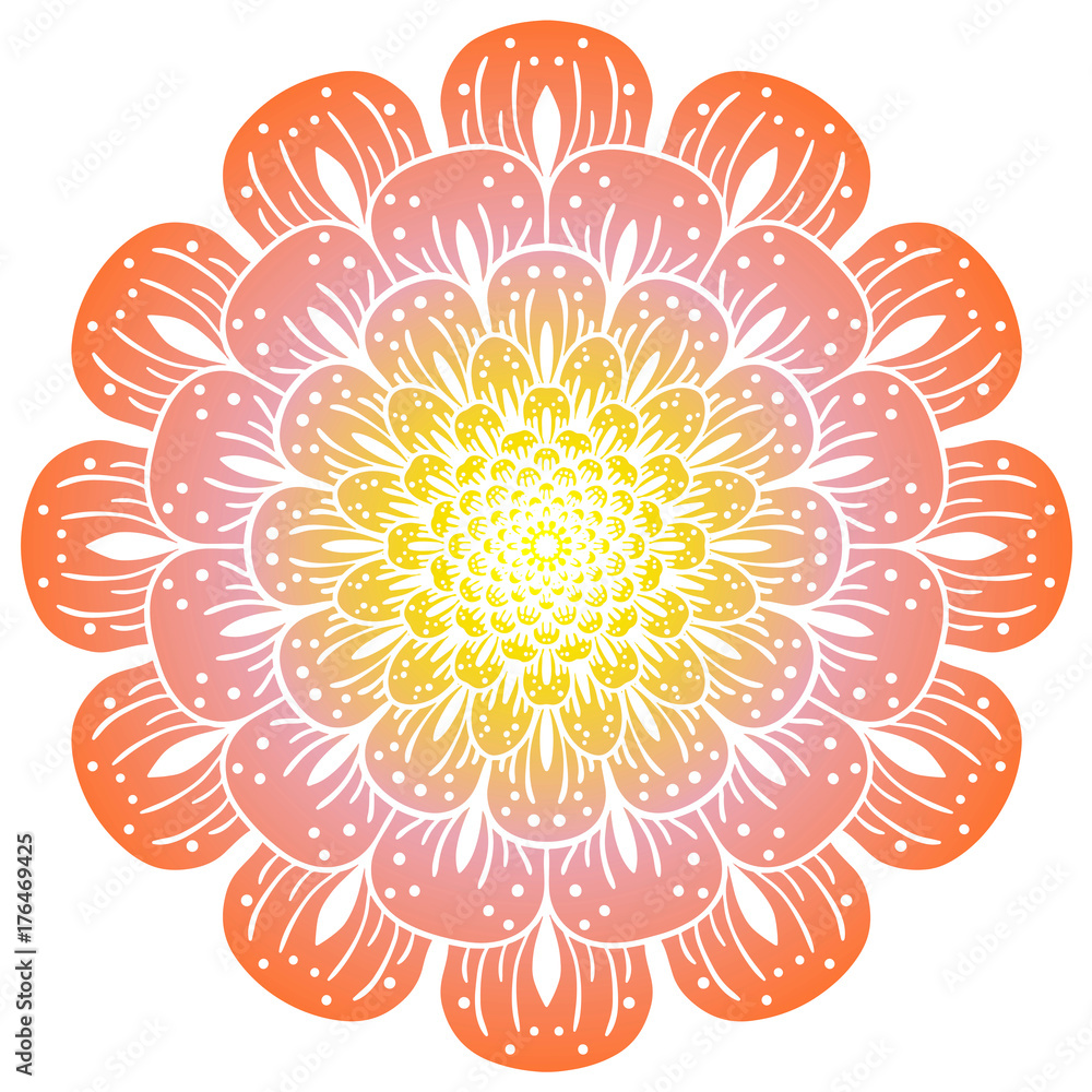 Flower color Mandala Flower color Mandala