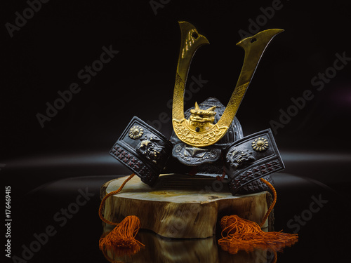 Картината върху платно Kabuki Mask, Bushido Warrior Legend