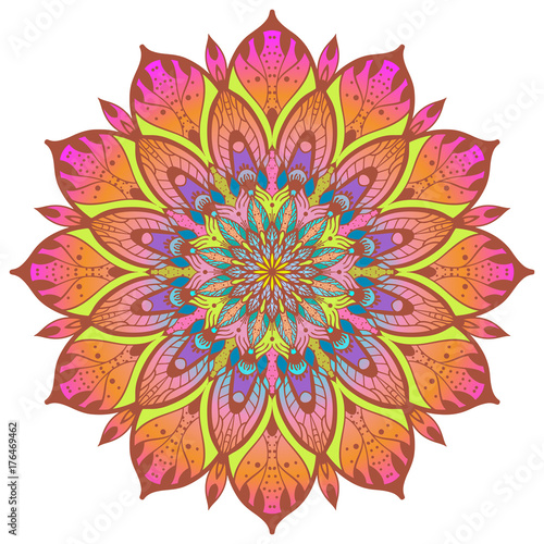 Flower color Mandala