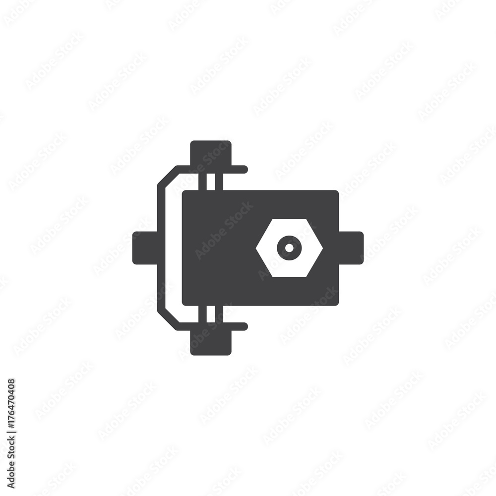 Car spare part icon vector, filled flat sign, solid pictogram isolated on white. Symbol, logo illustration. Car spare part icon vector, filled flat sign, solid pictogram isolated on white. Symbol, logo illustration.