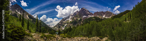 Maroon Bells and Crater Lake Panorama