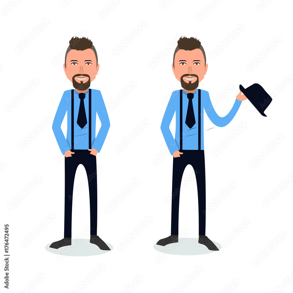 funny and cool cartoon guy in casual clothes, gesturing. Vector illustration, Hipster Style funny and cool cartoon guy in casual clothes, gesturing. Vector illustration, Hipster Style