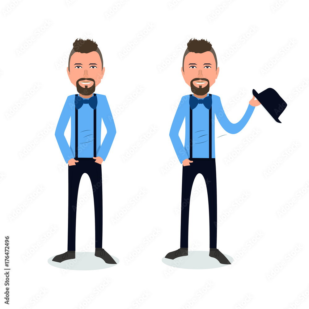 funny and cool cartoon guy in casual clothes, gesturing. Vector illustration, Hipster Style funny and cool cartoon guy in casual clothes, gesturing. Vector illustration, Hipster Style