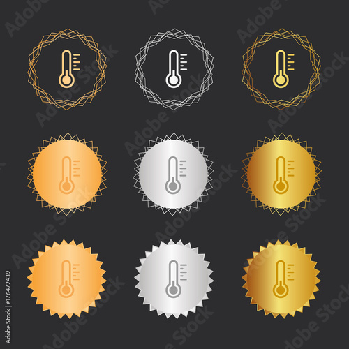 Thermometer kalt - Bronze, Silber, Gold Medaillen
