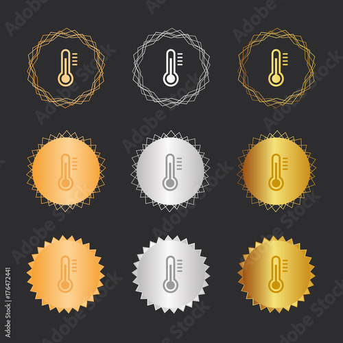 Thermometer warm - Bronze, Silber, Gold Medaillen