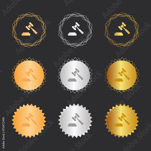 Richterhammer - Bronze, Silber, Gold Medaillen