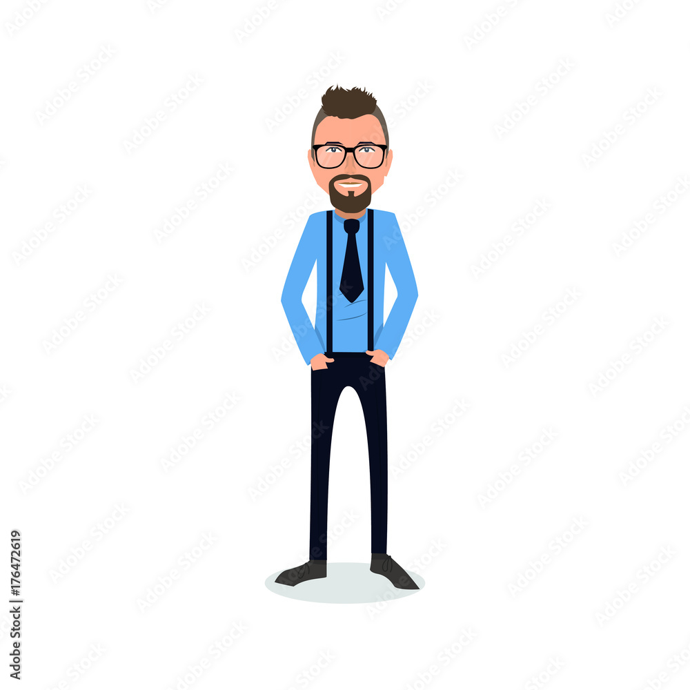 funny and cool cartoon guy in casual clothes, gesturing. Vector illustration, Hipster Style funny and cool cartoon guy in casual clothes, gesturing. Vector illustration, Hipster Style