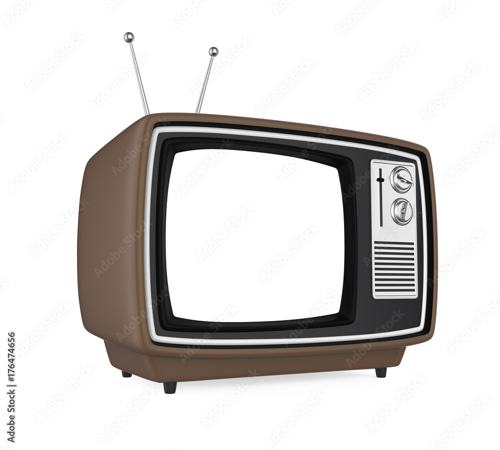 Retro Television Isolated Retro Television Isolated