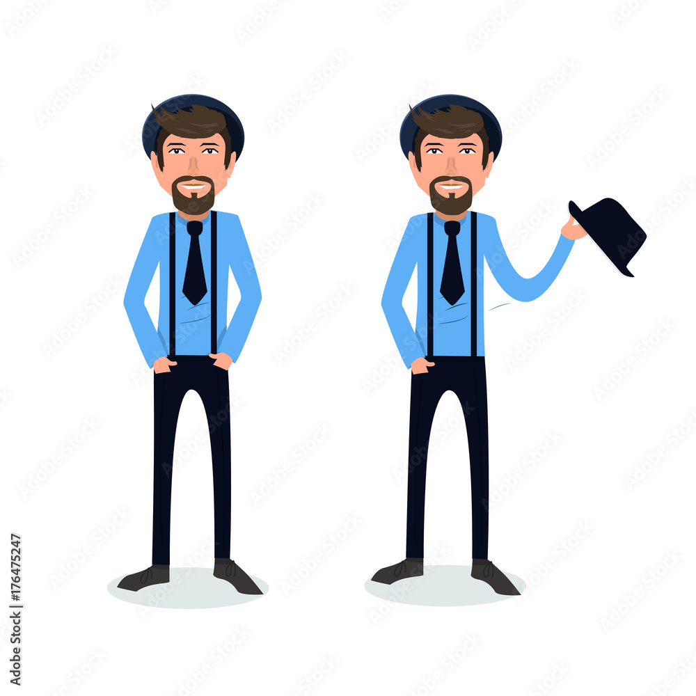 funny and cool cartoon guy in casual clothes, gesturing. Vector illustration, Hipster Style funny and cool cartoon guy in casual clothes, gesturing. Vector illustration, Hipster Style
