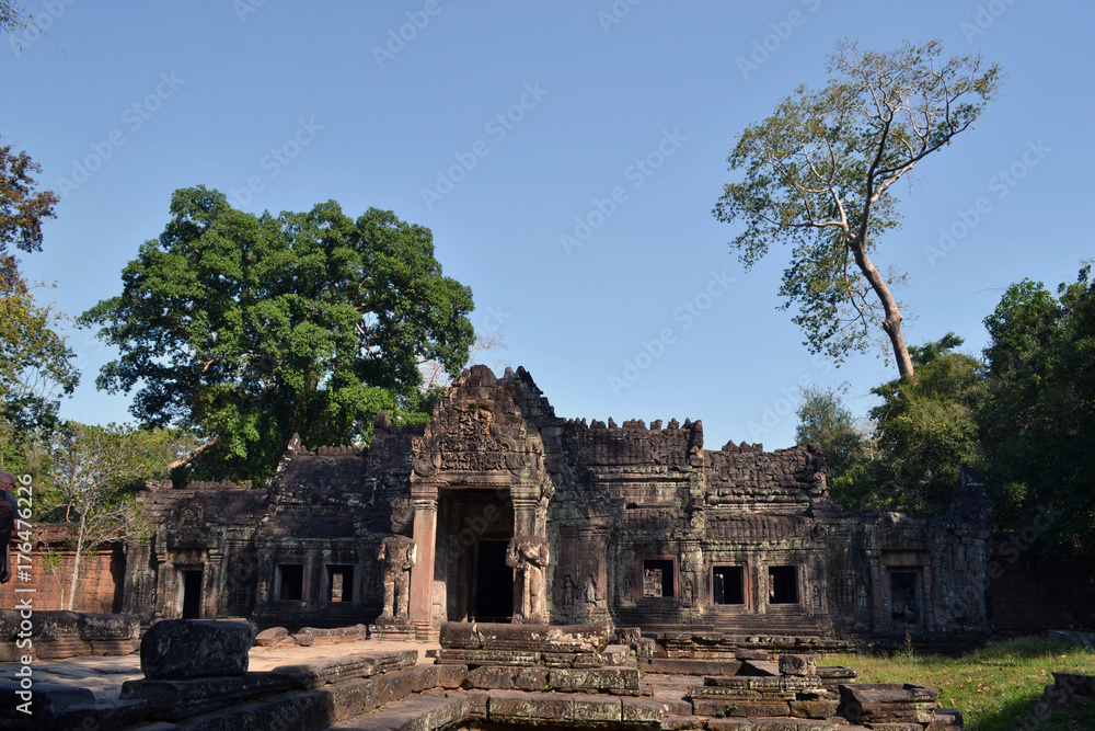 Temples and the view around Angkor Wat in Siem Reap, Cambodia