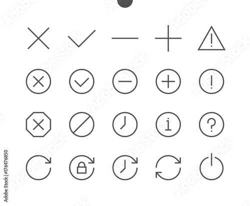 Control UI Pixel Perfect Well-crafted Vector Thin Line Icons 48x48 Ready for 24x24 Grid for Web Graphics and Apps with Editable Stroke. Simple Minimal Pictogram
