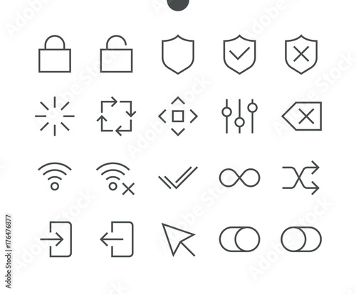 Control UI Pixel Perfect Well-crafted Vector Thin Line Icons 48x48 Ready for 24x24 Grid for Web Graphics and Apps with Editable Stroke. Simple Minimal Pictogram