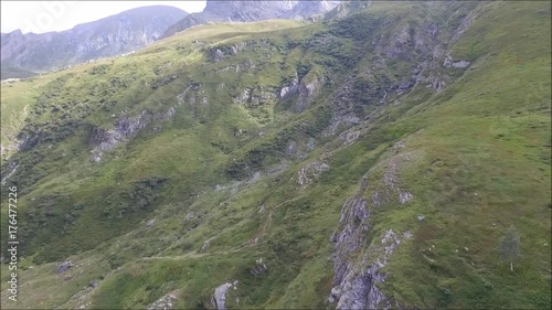 Flying on the green itlian Alps photo