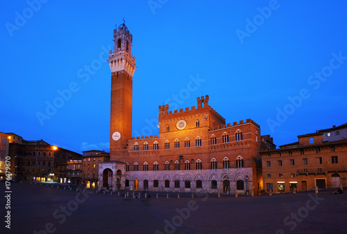 Siena, a city in central Italy’s Piazza del Campo Siena, Italy