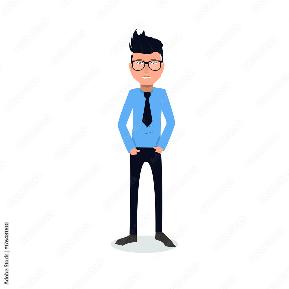 funny and cool cartoon guy in casual clothes, gesturing. Vector illustration, Hipster Style funny and cool cartoon guy in casual clothes, gesturing. Vector illustration, Hipster Style