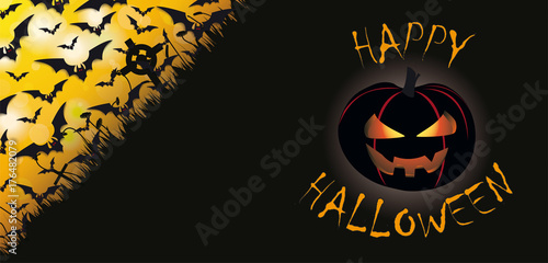 Black Bats Halloween Header