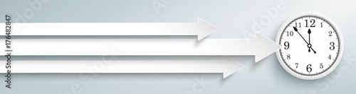 3 Arrows Clock Header