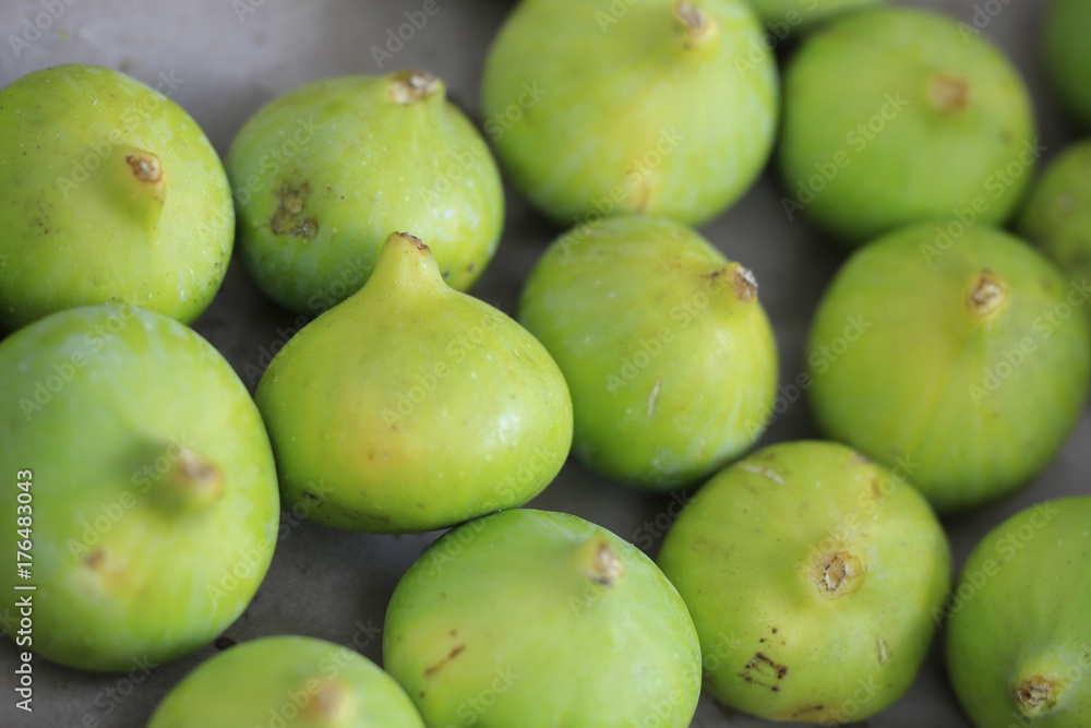 Grüne Freigen am Markt, Spanien, Europa Grüne Freigen am Markt, Spanien, Europa